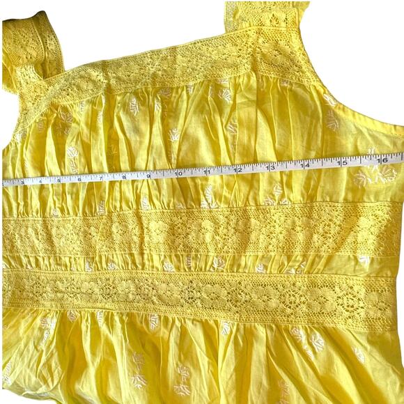 NWT Free People Beautiful Fleurs Lace Sleeve Blouse - Picture 12 of 14